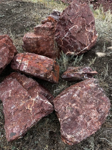 Ландшафтные глыбы красно-фиолетовые 200-1000 килограмм купить в Копейске